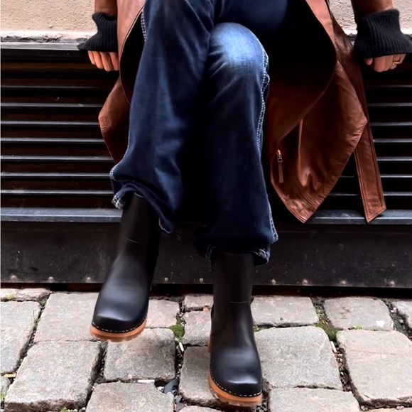 Swedish Hasbeens NWT Pull On Knee Olive Clog Boot Best seller 🌈 - Picture 12 of 12